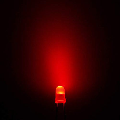 CHANZON 100 pcs 3mm Red Diffused LED Diode Lights (DC 2V 20mA) - color: C) White-red (100pcs)