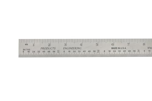 PEC Tools 6" Pocket Rule, Inch & mm, Metric Equivalent Chart on Back, 5pcs - color: Metric Equivalent Chart, size: 5
