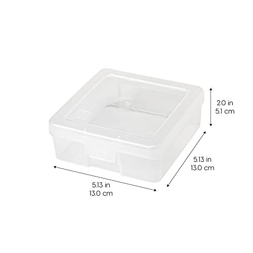 IRIS USA Clear Cases |Made in USA| Plastic Box Organizers (10-Pack)- Small - size: 10 - Pack, style: Small