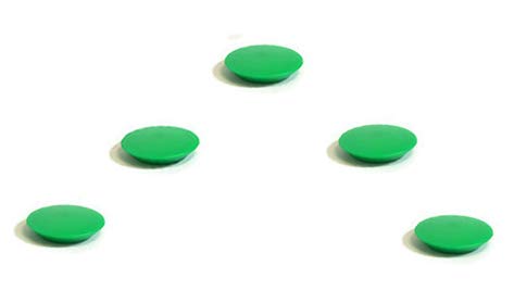 High Powered Magnets for Glass Dry-Erase Boards, Set of 5 Green - color: Green