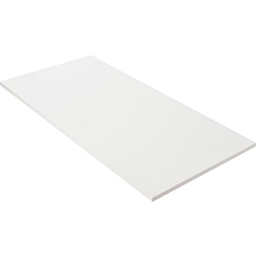 Kaboon 55x27.5 in White Tabletop, Wood Desktop One Piece, Reversible Melamine Countertop for Home and Office - color: White, size: 55x28