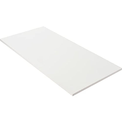 Kaboon 55x27.5 in White Tabletop, Wood Desktop One Piece, Reversible Melamine Countertop for Home and Office - color: White, size: 55x28