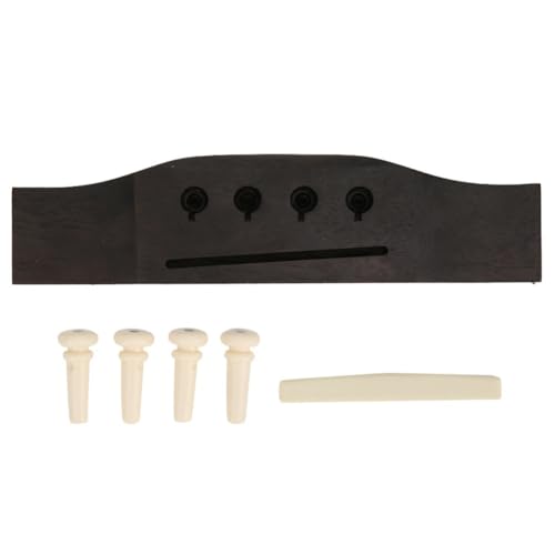 Rosewood Bridge Saddle for 4-String Acoustic Bass - 54mm String Spacing with Bass Bridge Saddle and 4 Bridge Pins Wooden guitar accessories