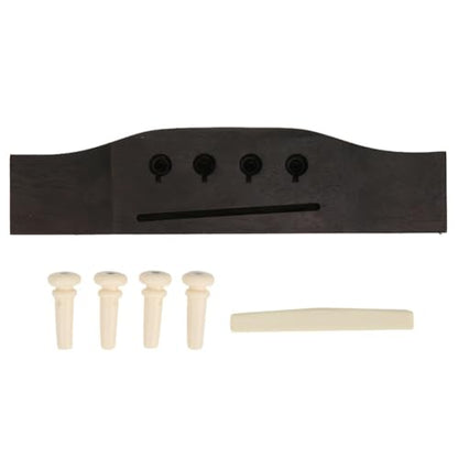 Rosewood Bridge Saddle for 4-String Acoustic Bass - 54mm String Spacing with Bass Bridge Saddle and 4 Bridge Pins Wooden guitar accessories