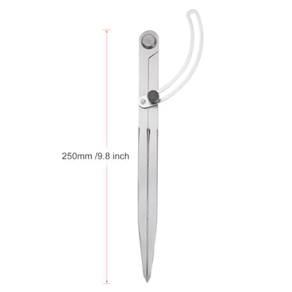 HARFINGTON Wing Divider Compass 10 Inch 250mm Adjustable Lockable Woodworking Compass for Metalworking Geometry Drawing Woodworking - size: 10"