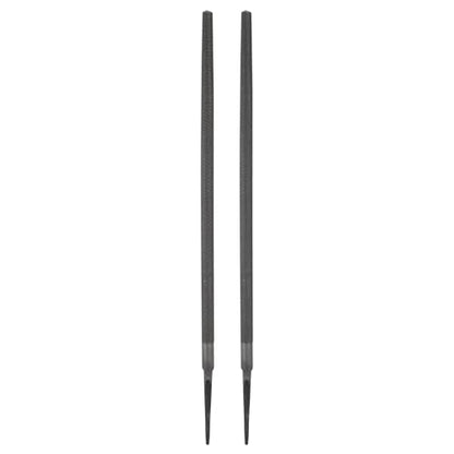 HARFINGTON 2 Pcs 12" Round Medium Cut File Double Cut Teeth Medium Metal File High Carbon Steel T12 without Handle for Metal Wood Finishing Roughing, Grey - size: 12", style: Medium Cut