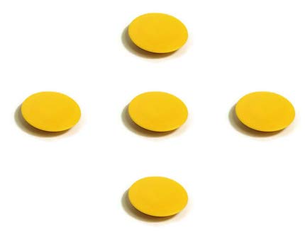 High Powered Magnets for Glass Dry-Erase Boards, Set of 5 Yellow - color: Yellow