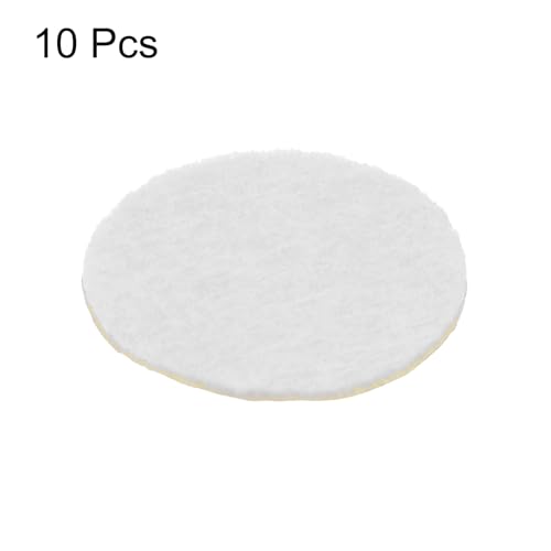 HARFINGTON 10pcs Round Adhesive Circles, 20mm 3/4" Pre Cut Non-Woven Mini Fabric Circles for DIY Sewing Handcraft Cut Projects, White - color: White, size: 20mm (10pcs)