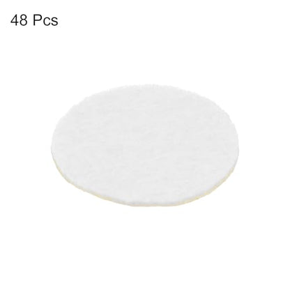 HARFINGTON 48pcs Round Adhesive Felt Circles, 20mm 3/4" Pre Cut Felt Craft Stickers Non-Woven Mini Felt Fabric Circles for DIY Sewing Handcraft Cut Projects Craft Finishing, White - color: White, size: 20mm (48pcs)