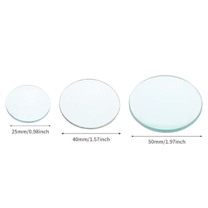 25mm, 40mm, 50mm Diameter Double Convex Lens Physics Teaching Tools, Optical Lenses Kit for Junior High School Physics Laboratory Experiment Double Convex Lens,Clear - size: 25/40/50mm, style: Double convex lens
