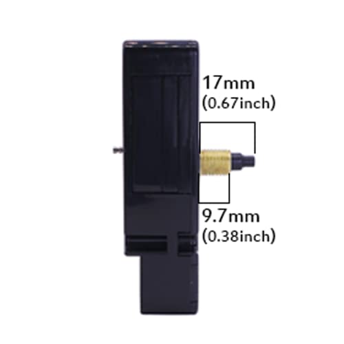 DEEWISH Radio Clock Mechanism DIY, 0.67 inch(17mm) Axis Length WWVB Radio Electric Controlled Clock, Repair Wall Clock Clockwork with 2 Set Clock Hands