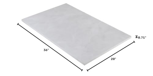 Kaboon Universal Tabletop 36"x20", Solid One-Piece Melamine Table Top, Double L-Desk Floating Desk DIY, Home and Office Countertop, White Rock - color: White Rock, size: 36x20