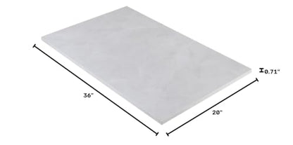 Kaboon Universal Tabletop 36"x20", Solid One-Piece Melamine Table Top, Double L-Desk Floating Desk DIY, Home and Office Countertop, White Rock - color: White Rock, size: 36x20