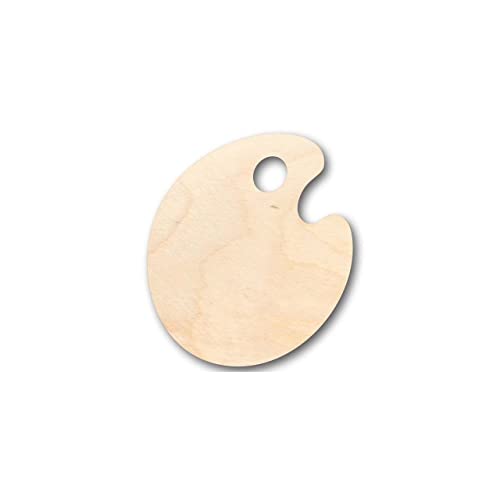 Unfinished Wood Artist Paint Palette Shape Craft up to 46" DIY 5" / 1/2" - size: 5", style: 1/2" Thick Wood