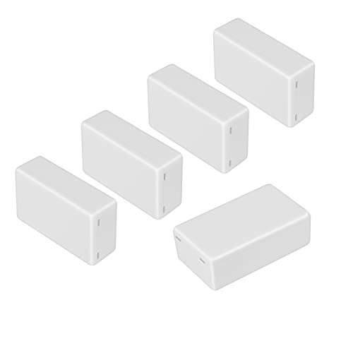 LeMotech Project Box 5 Pieces ABS Plastic Electrical Project Case Small Junction Box for Electronics White 3.15 x 1.97 x 1.02 inch (80 x 50x 26 mm) - color: 5 pieces, size: 3.15"x 1.97"x 1.02"