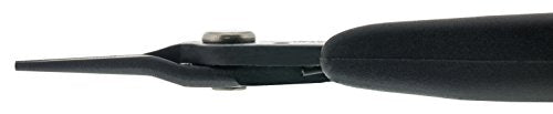 Xuron - 450SAS Tweezer Nose Pliers - Serrated, ESD Safe Grips - size: Serrated Static Control Grips