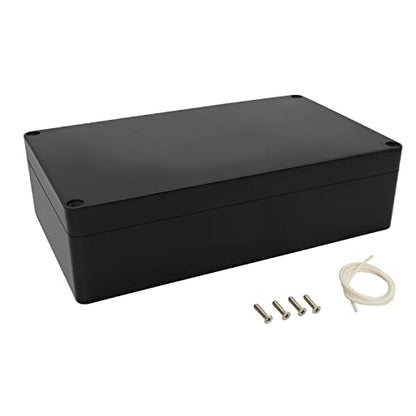 LeMotech Project Box ABS Plastic Junction Box IP65 Waterproof Hobby Box Electrical Boxes Universal Enclosure for Electronic Black 7.8 x 4.7 x 2.2 inch(200x120x56mm)（Pack of 1 - color: Black (1 pack), size: 7.8" x 4.7" x 2.2"