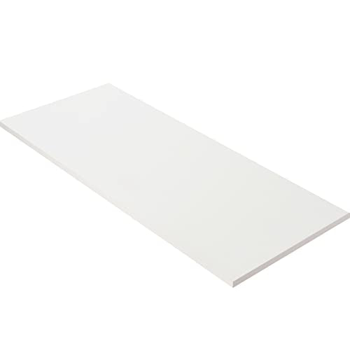Kaboon 55x20 inch White Table Top, One-Piece Desktop, Reversible Laminate Countertop, Double Desks, L-Desk DIY - color: White, size: 55x20