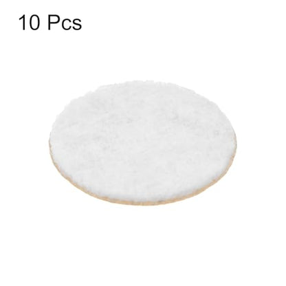 HARFINGTON 10pcs Round Adhesive Felt Circles, 13mm 1/2" Pre Cut Felt Craft Stickers Non-Woven Mini Felt Fabric Circles for DIY Sewing Handcraft Cut Projects Craft Finishing, White - color: White, size: 13mm (10pcs)