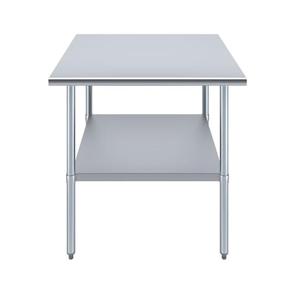 AmGood 36 in. x 36 in. Stainless Steel Work Table | Metal Kitchen Food Prep Table | NSF - size: 36 in. Long x 36 in. Deep without Wheels