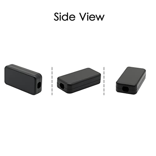 LeMotech 5Pcs ABS Plastic Electrical Project Case Power Junction Box, Project Box Black 1.6 x 0.8 x 0.4 inch (40 x 20 x 11 mm) - size: 1.6" x 0.8" x 0.4"(5pc)