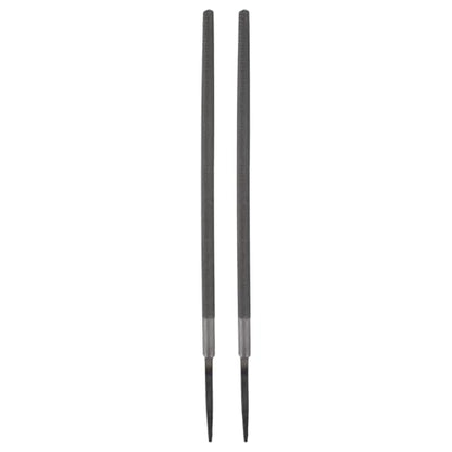 HARFINGTON 2 Pcs 8" Round Fine Cut File Double Cut Teeth Fine Metal File High Carbon Steel T12 without Handle for Metal Wood Finishing Roughing, Grey - size: 8", style: Fine Cut