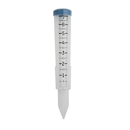 Taylor Freeze Proof Silicone Rain Gauge 7 Inch Capacity, Teal