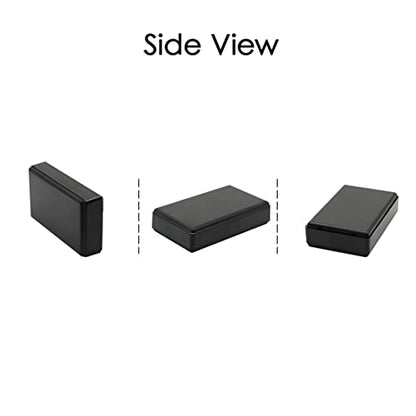 LeMotech Project Box, 5 Pieces ABS Electrical Box Small Junction Box for Electronics PCB Case,Electronic Hobby Box Black, Outside Size 3.6 x 2.3 x 0.9 inch (92 x 58 x 23 mm) - size: 3.6" x 2.3" x 0.9"(5pc)