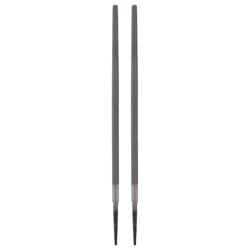 HARFINGTON 2 Pcs 10" Round Coarse Cut File Double Cut Teeth Coarse Metal File High Carbon Steel T12 without Handle for Metal Wood Finishing Roughing, Grey - size: 10", style: Coarse Cut