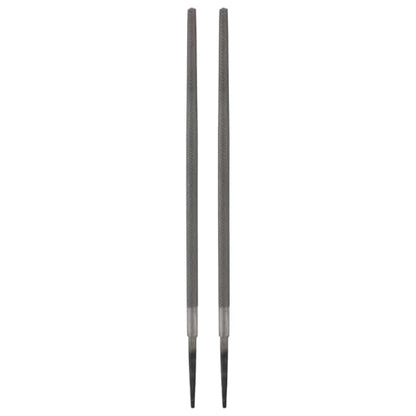 HARFINGTON 2 Pcs 10" Round Coarse Cut File Double Cut Teeth Coarse Metal File High Carbon Steel T12 without Handle for Metal Wood Finishing Roughing, Grey - size: 10", style: Coarse Cut