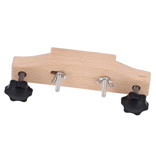 Generic Guitar Bridge Clamp, Maple Wood and Metal Guitar Bridge Holding Repair Luthier Tool with Cork Spacers and L Wrench, for Home and Repair Stores