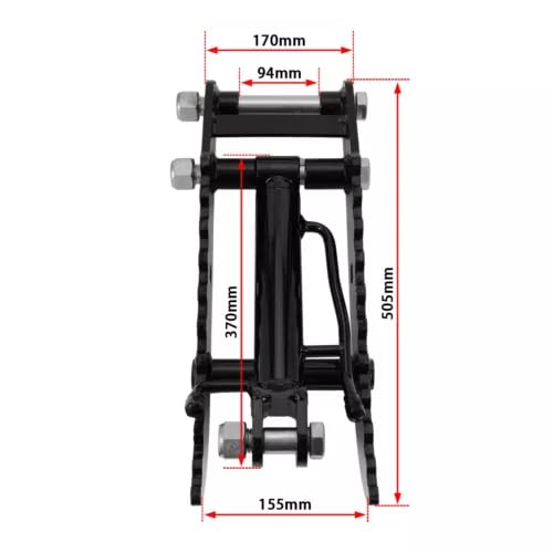 Hydraulic Thumb for Mini Excavator 3 Ton & Below, Compatible with Older Excavator Models, Universal Thumb Attachment Kit with Cylinder & Hoses for Grabbing Irregular Objects