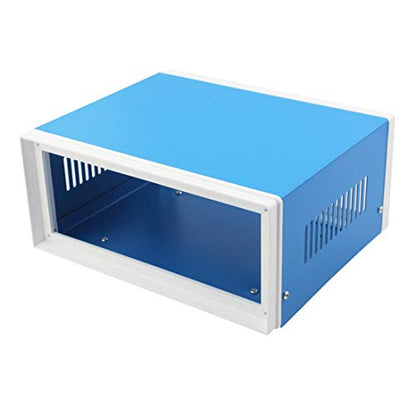 Zulkit Electronic Enclosures Blue Metal Enclosure Project Case DIY Box Junction Case Enclosure Preventive Case 6.7 x 4.3 x 3.1 inch(170 x130x80mm) - size: 6.7" x 4.3" x 3.1"
