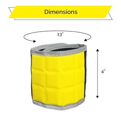BYKES Magnetic Wristband for Holding Screws, Nails & Tools | Strong Magnetic Extra Large Tool | Portable DIY Magnetic Wristband | Wide Surface Magnet | Heavyduty Tool Gift for Handyman | Yellow/Gray - size: Extra Large