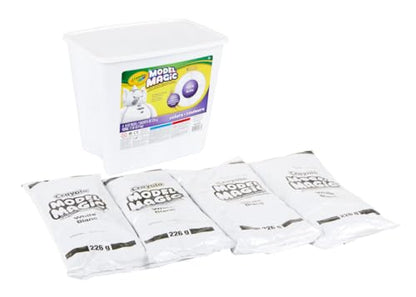 Crayola Model Magic White, 4‑Pack (8 oz Each), Teacher Must Haves & Classroom Essentials, Air‑Dry Modeling Material for Kids, Sculpting Craft Clay Alternative, Ages 3+ - color: White, size: 8 oz (Pack of 4)
