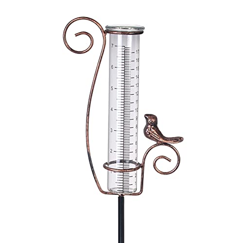 Rain Gauge Outdoor, 7 Inch Rain Gauges for Measuring Precipitation - color: Iron Bird
