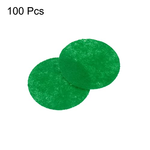 HARFINGTON 100pcs Round Felt Circles, 30mm 1-1/4" Pre Cut Felt Craft Pads Non-Woven Mini Felt Fabric Circles for DIY Sewing Handcraft Cut Projects Craft Finishing, Green - color: Green, size: 30mm