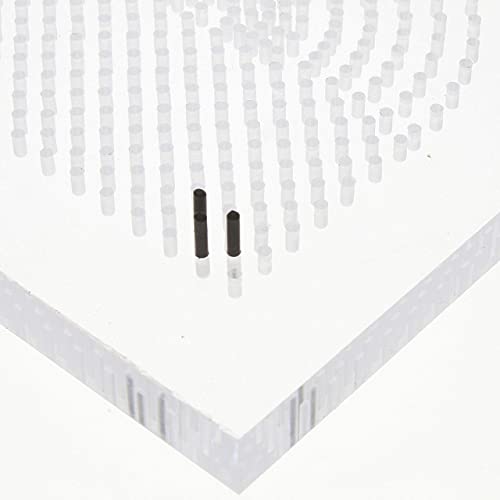 The Beadsmith Wig Jig Centaur Lite Wire Elements Acrylic Square Jig 4 x 4, 441 Holes, 10 Removable Metal Pegs Tool for Making Wire Components and Jewelry Designs - size: 4" x 4" Square Jig