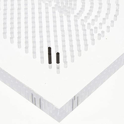 The Beadsmith Wig Jig Centaur Lite Wire Elements Acrylic Square Jig 4 x 4, 441 Holes, 10 Removable Metal Pegs Tool for Making Wire Components and Jewelry Designs - size: 4" x 4" Square Jig