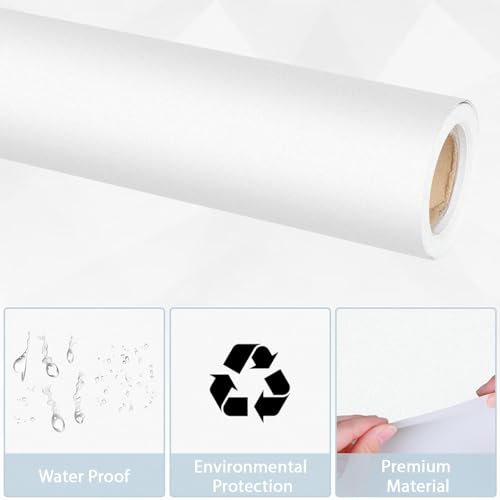 Qyeahkj White Bulletin Board Paper Roll White Bulletin Board Background Paper Fade Resistant Classroom Decoration Poster Art Craft Home Wall Education Decoration Supplies 17.7in x 20ft - style: White