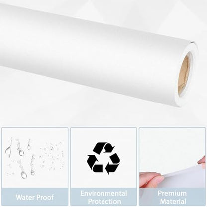 Qyeahkj White Bulletin Board Paper Roll White Bulletin Board Background Paper Fade Resistant Classroom Decoration Poster Art Craft Home Wall Education Decoration Supplies 17.7in x 20ft - style: White