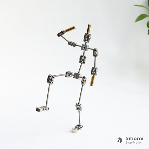 Studio Stop Motion Armature Kit - Feet Tie Down DIY Metal Puppet Figure Skeletons Easy Assembly for Animation Character Design & Creative Fun, Perfect for Stop Motion Animation (Silver, 7.4in) - size: 7.4in