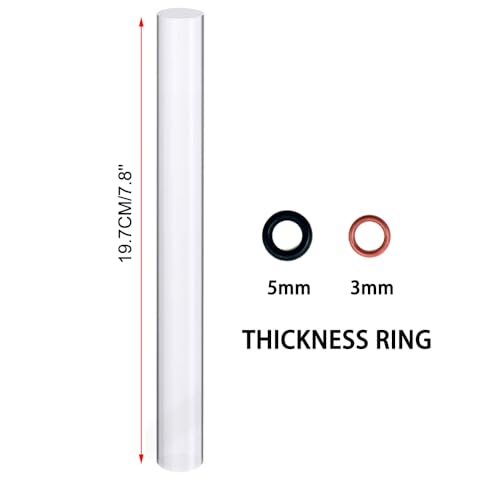 2PCS Polymer Clay Tool Acrylic Roller with Thickness Ring for Pottery Shaping Sculpting