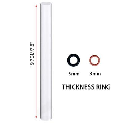 2PCS Polymer Clay Tool Acrylic Roller with Thickness Ring for Pottery Shaping Sculpting