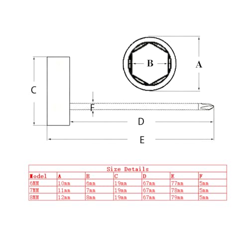 Sliver Guitar Truss Rod Guitar Neck Box Repair Wrench Accessory Repair Tool, Inner Dia 6mm & 7mm & 8mm, Sleeve Length 19mm - color: Silver, size: 6mm, 7mm, 8mm; 19mm Sleeve Length
