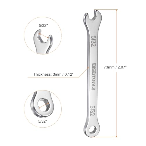 HARFINGTON 5/32" Thin Combination Wrench Stainless Steel Spanner - size: 5/32"