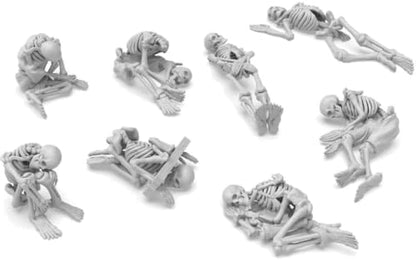 Green Stuff World Dead Skeletons Miniatures Set – 1:48 Scale Unpainted Resin Skeleton Figures for Tabletop Games, Dioramas, Painting – 3D Printed Undead Models for RPGs & Hobby Collections
