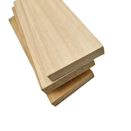 4PCS Unfinished Basswood Blocks for Crafts, Wood Craft Panels for Art, Engraving, Painting, DIY Projects, Chip Carving, Fretwork (7.87 x 1.96 x 0.39 in) - size: 7.87 x 1.96 x 0.39 in