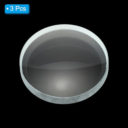 PATIKIL 4" (100mm) Focal Length Double Concave Lens, 3 Pack 40mm Diameter 6mm Height Glass Optically Polished Round Edges Lens for Physics Experiment, Clear