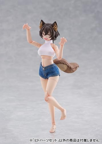 Aoshima Bunka Kyozai Aoshima Kemo Plastic No. KO-01R Human Parts Set [Color A] Non-Scale Approx. 5.3 inches (135 mm), ABS & PVC Color-Coded Plastic Model